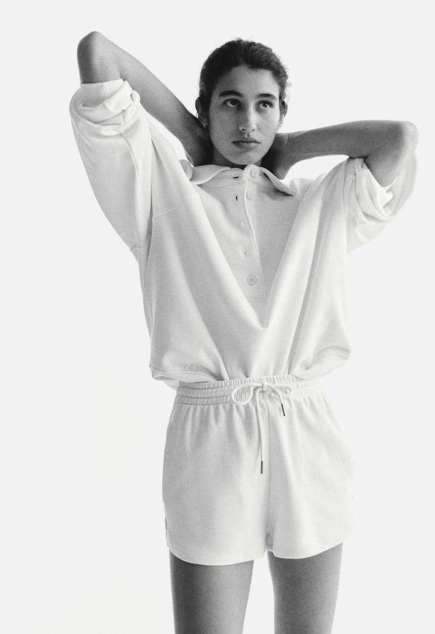 H&M - Sweatshirt shorts - white