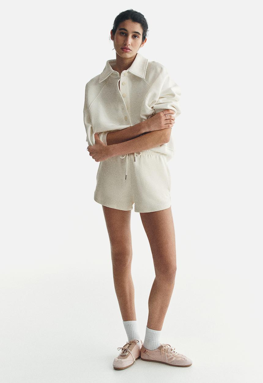H&M - Sweatshirt shorts - white