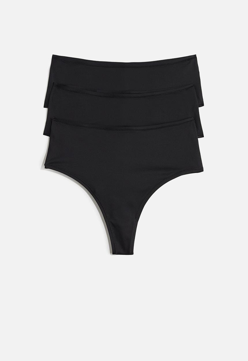 H&M - 3-Pack microfibre brazilian briefs - black