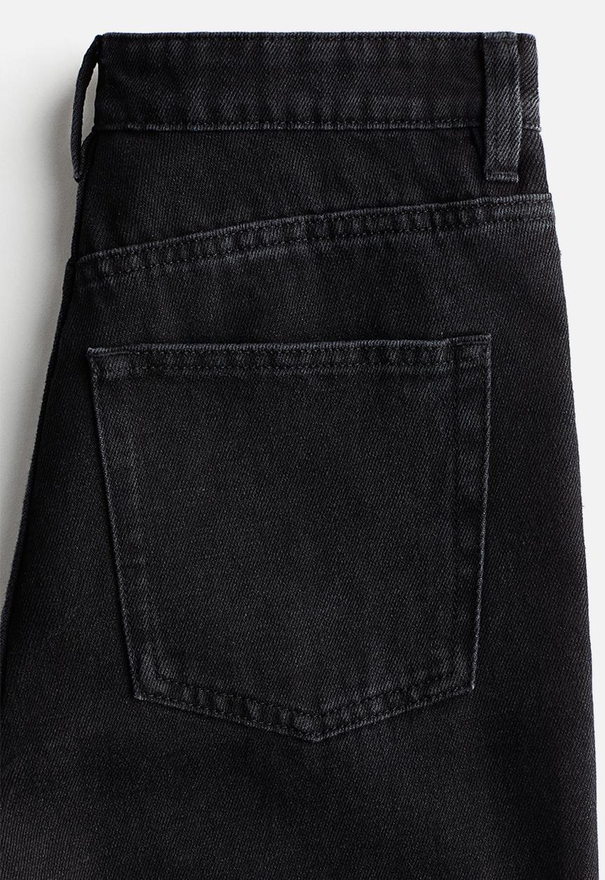 H&M - Straight high jeans - black