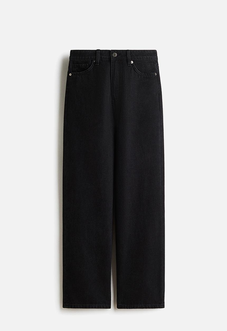 H&M - Straight high jeans - black