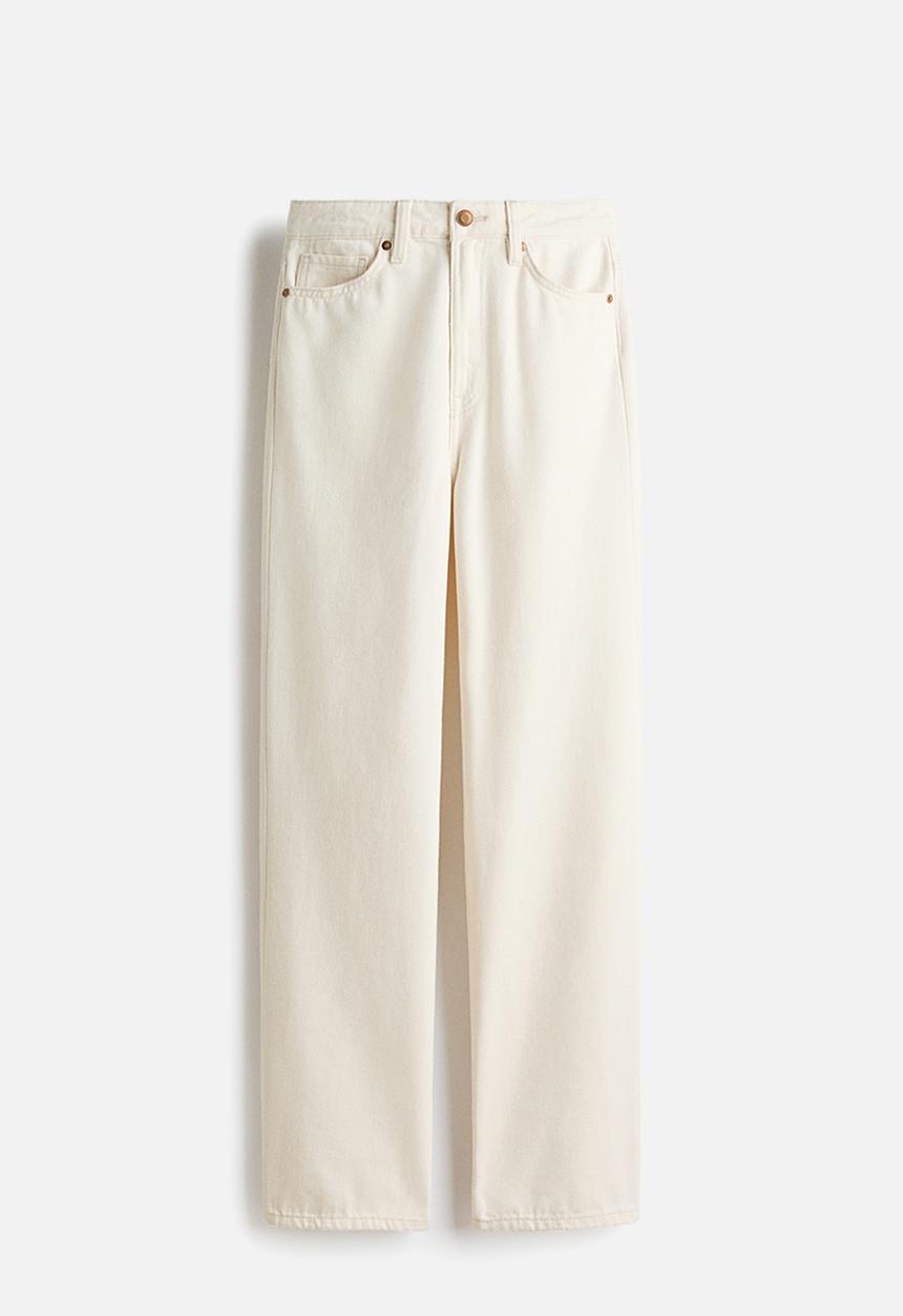 H&M - Straight high jeans - white