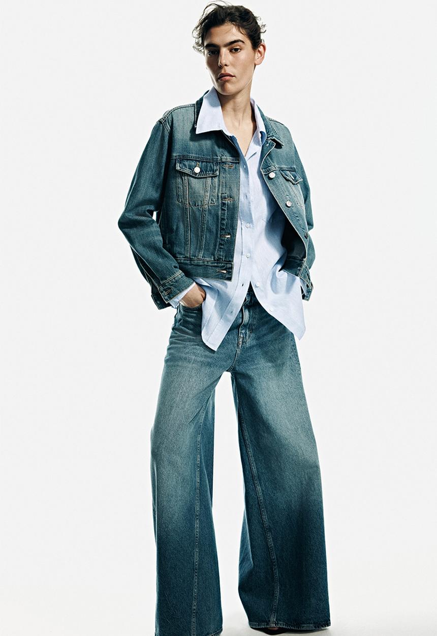 H&M - Linen-blend shirt - light blue