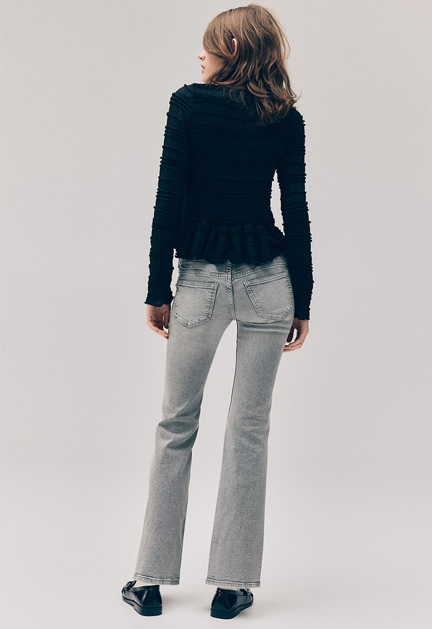 H&M - Flared low jeans - washed grey