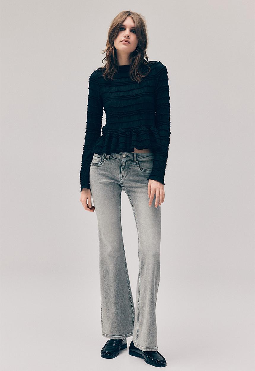 H&M - Flared low jeans - washed grey