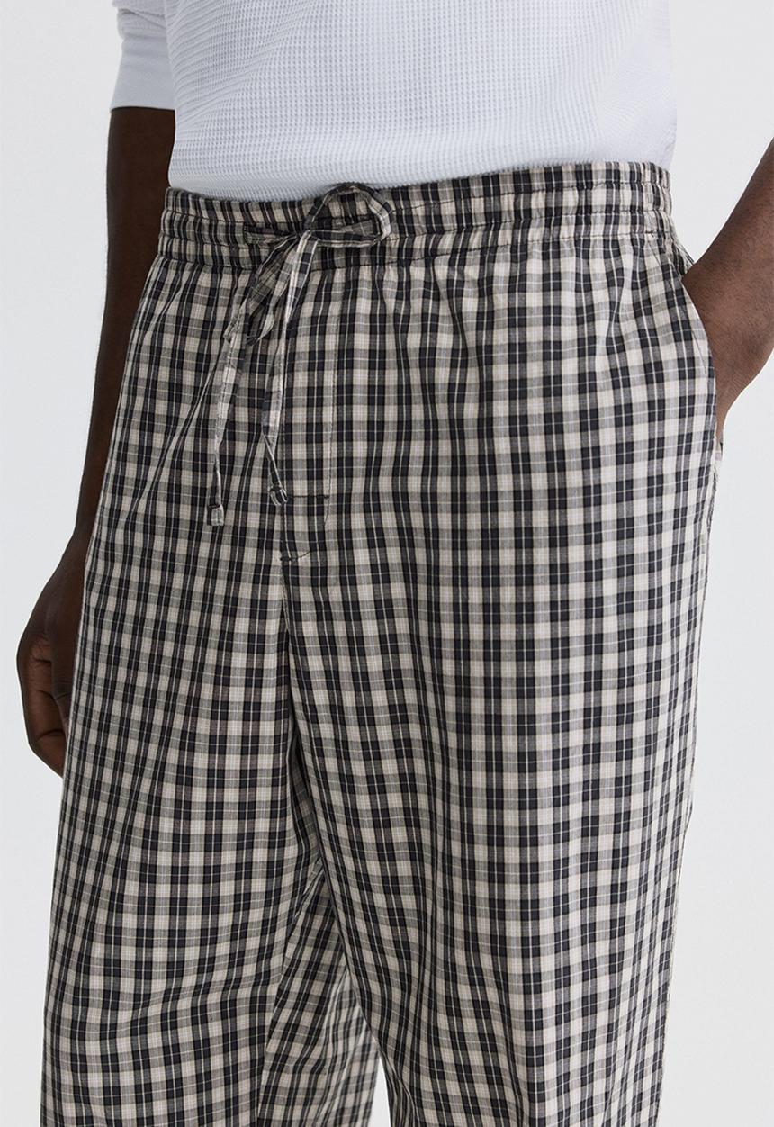 H&M - Relaxed fit poplin trousers - grey/checked