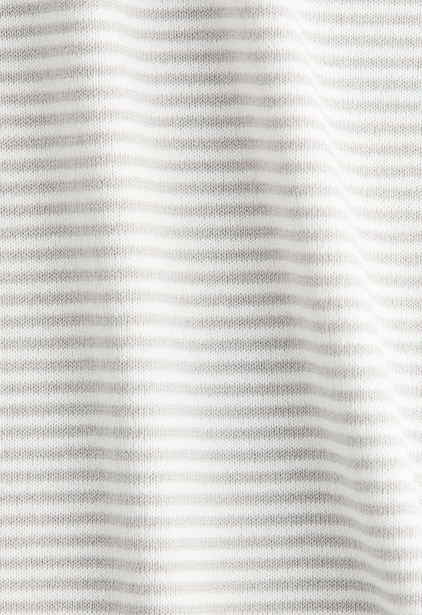 H&M - Fine-knit t-shirt - white/light grey striped