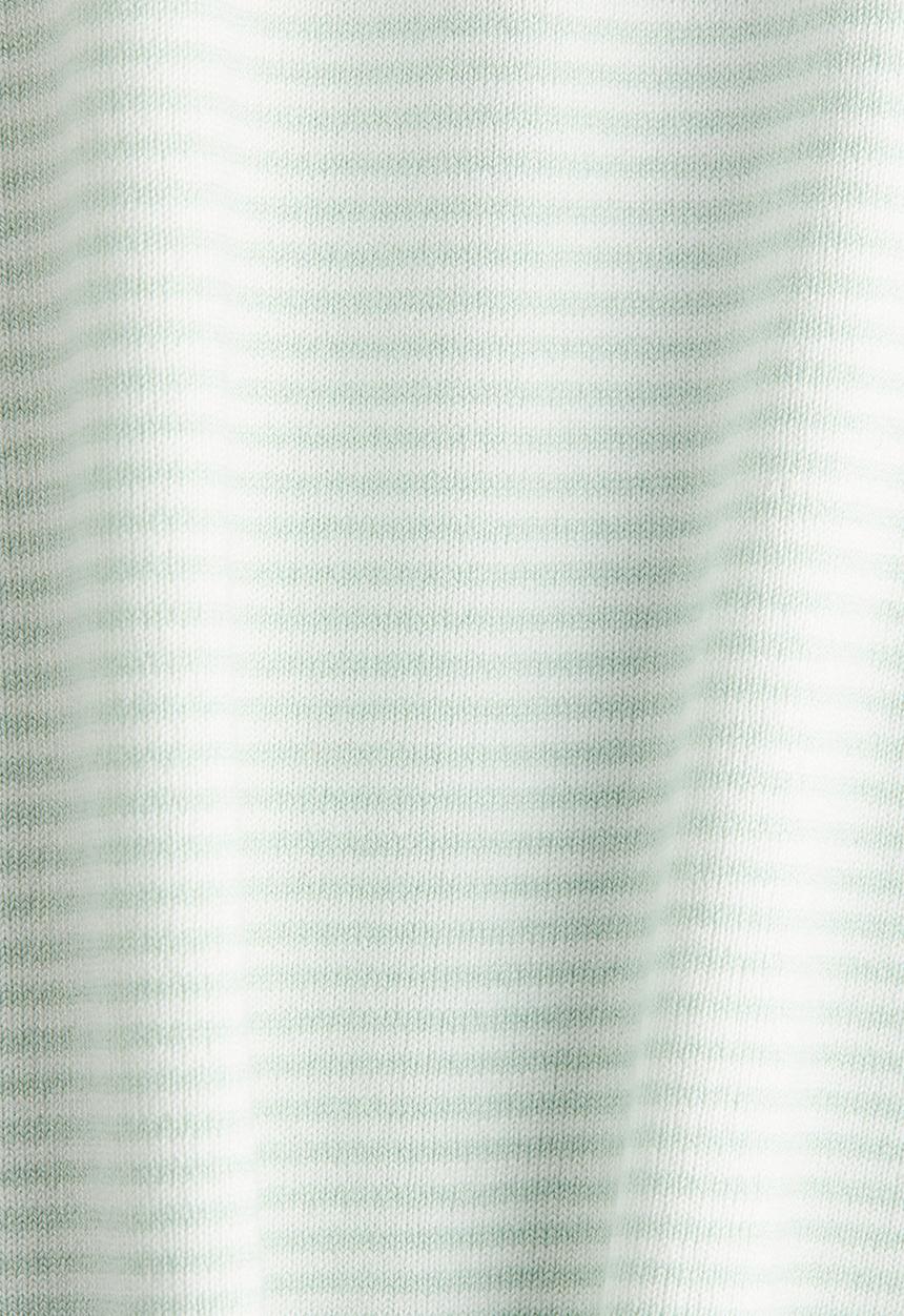 H&M - Fine-knit t-shirt - white/light green striped