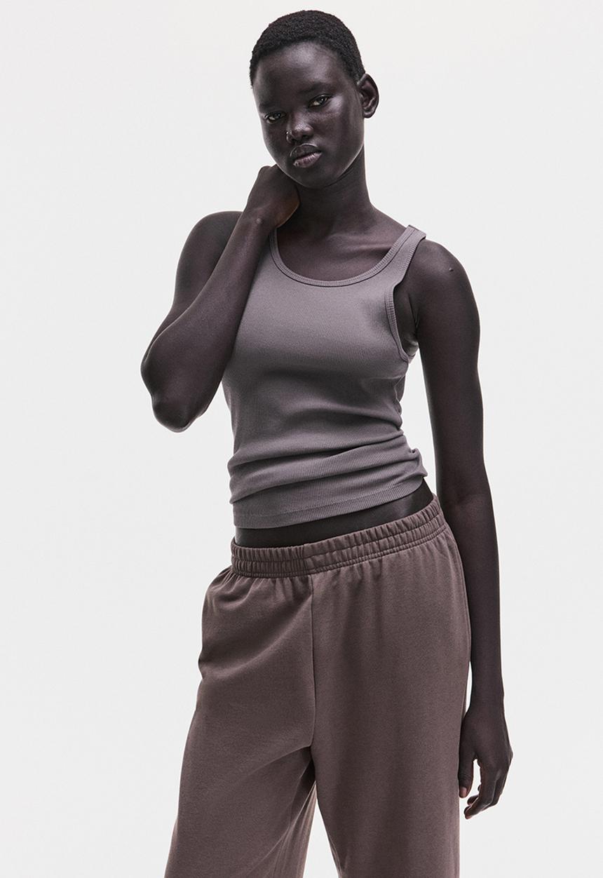 H&M - Sweatpants - dark mole