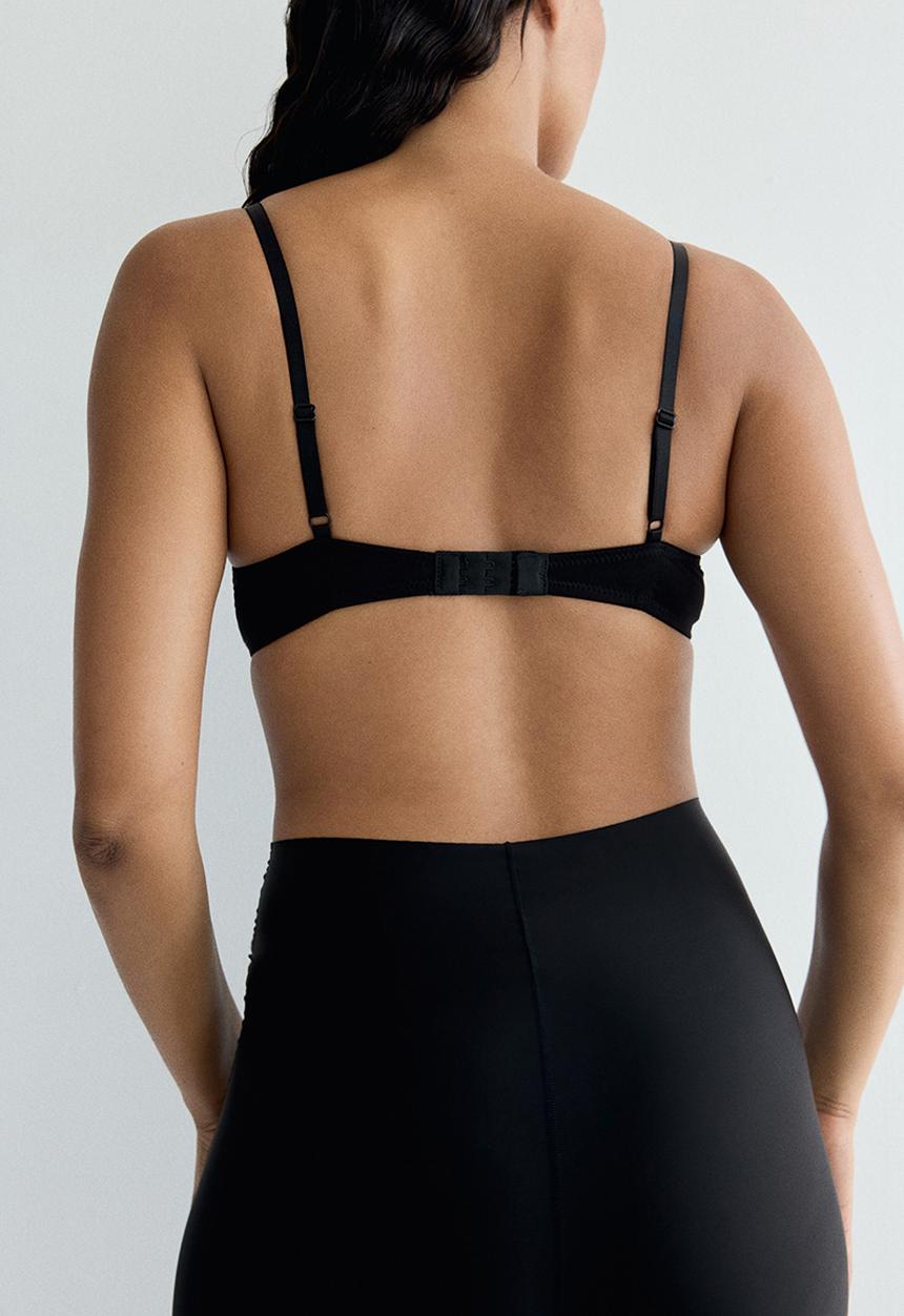 H&M - 2-Pack padded underwired cotton bras - black/light grey marl