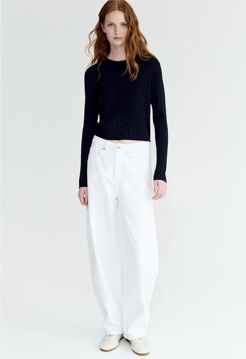 H&M - Cable-knit cardigan - navy blue