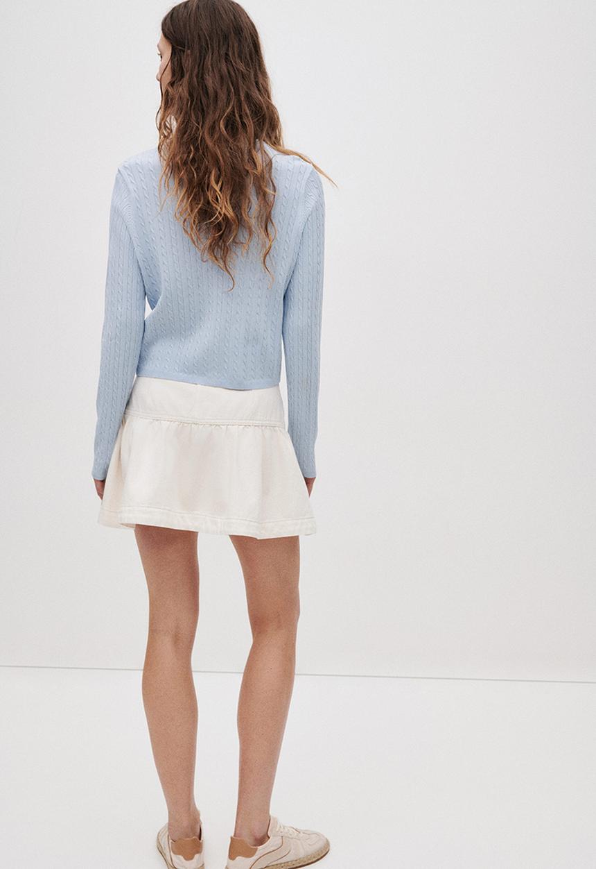 H&M - Cable-knit cardigan - light blue