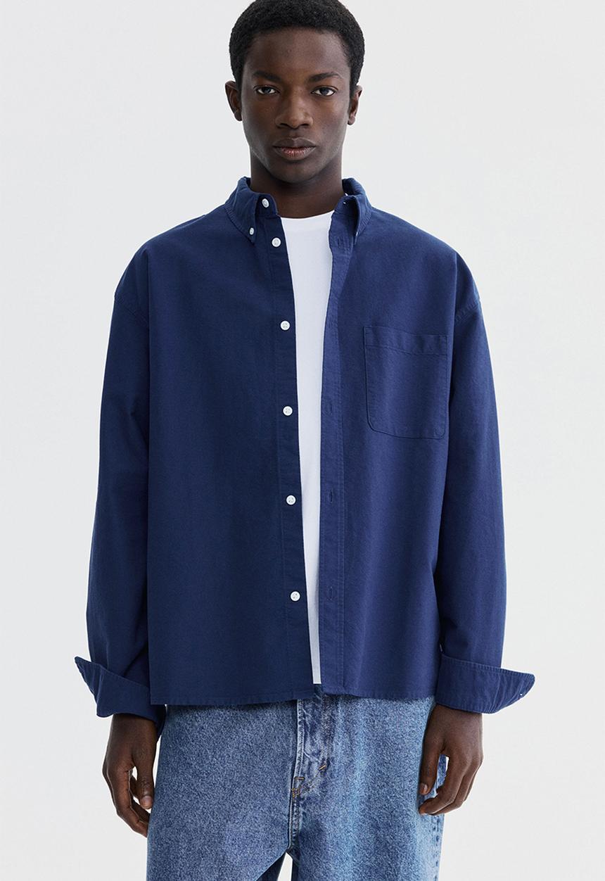 H&M - Relaxed fit oxford shirt - dark blue