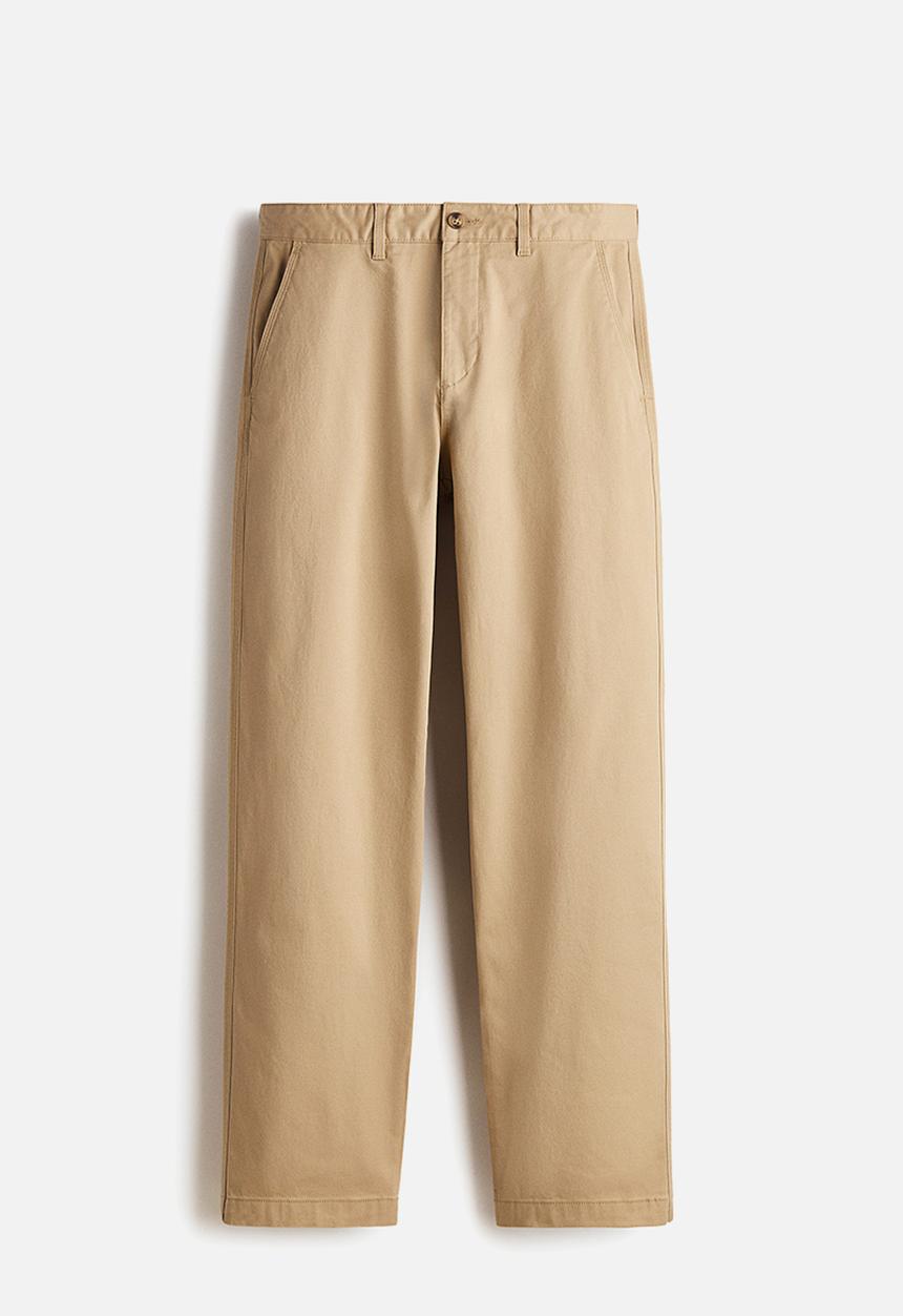 H&M - Relaxed fit cotton chinos - beige