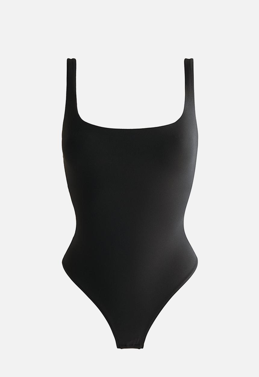 H&M - Padded-cup microfibre body - black