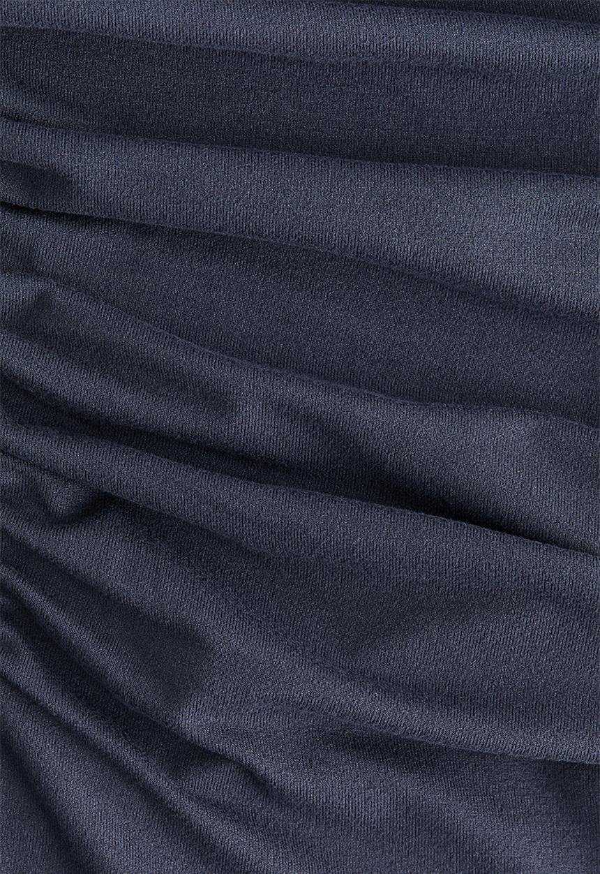 H&M - Draped boat-neck top - dark pigeon blue
