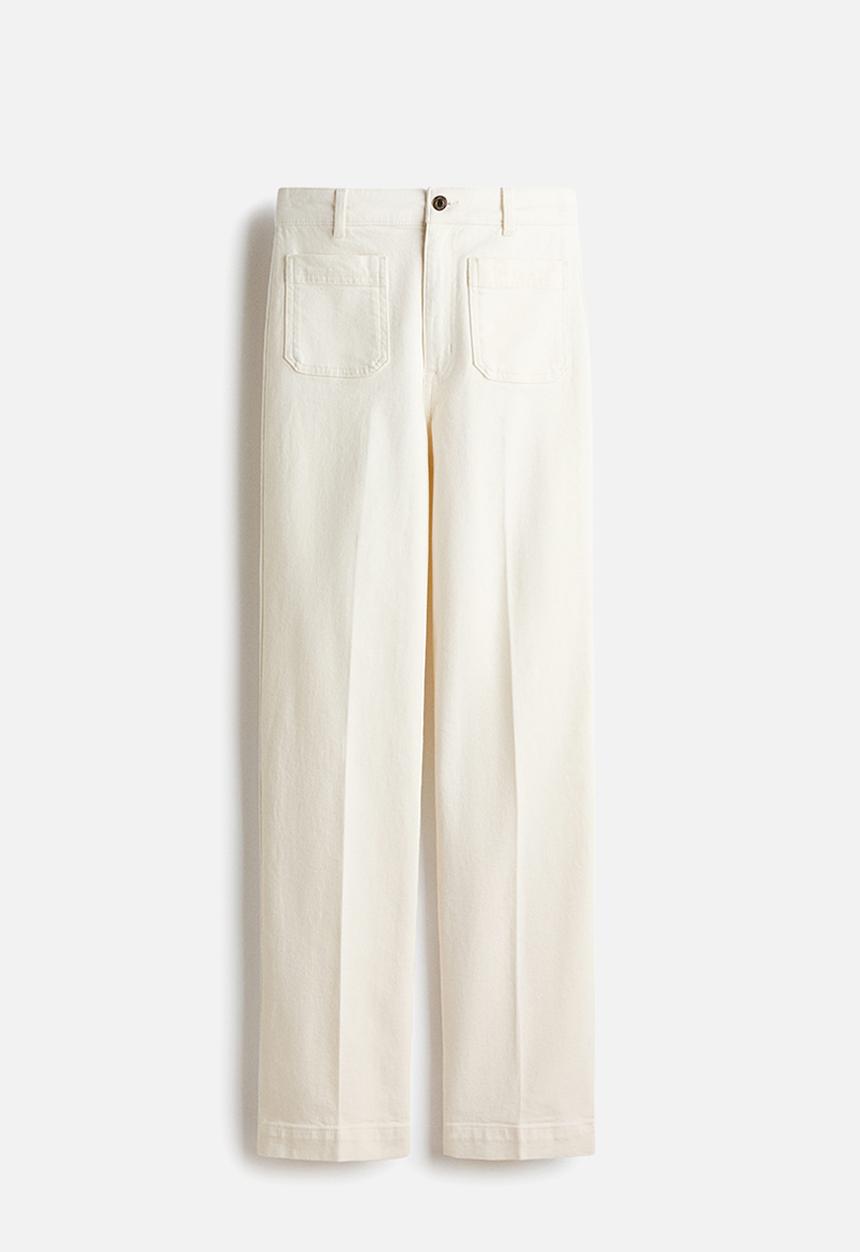 H&M - Wide high jeans - white