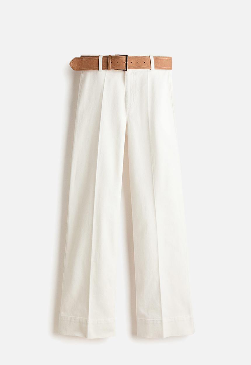 H&M - Bootcut high waist jeans - white