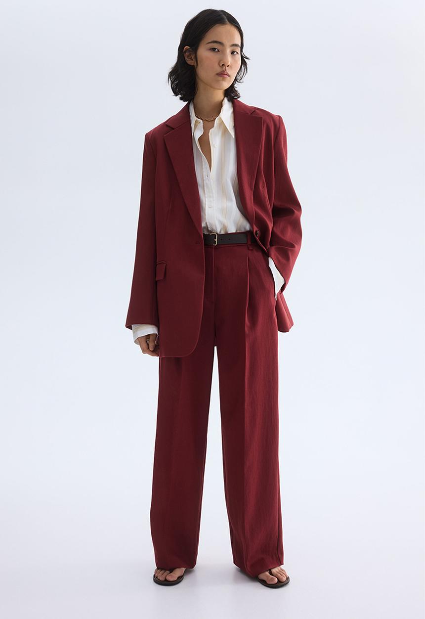 H&M - Single-breasted blazer - dark red