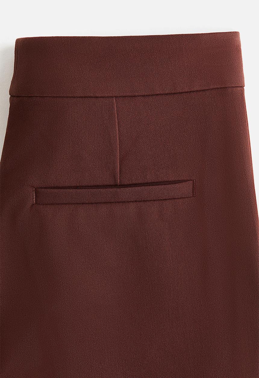 H&M - Flared trousers - dark rust brown
