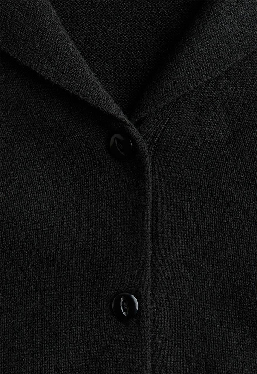 H&M - Collared cardigan - black