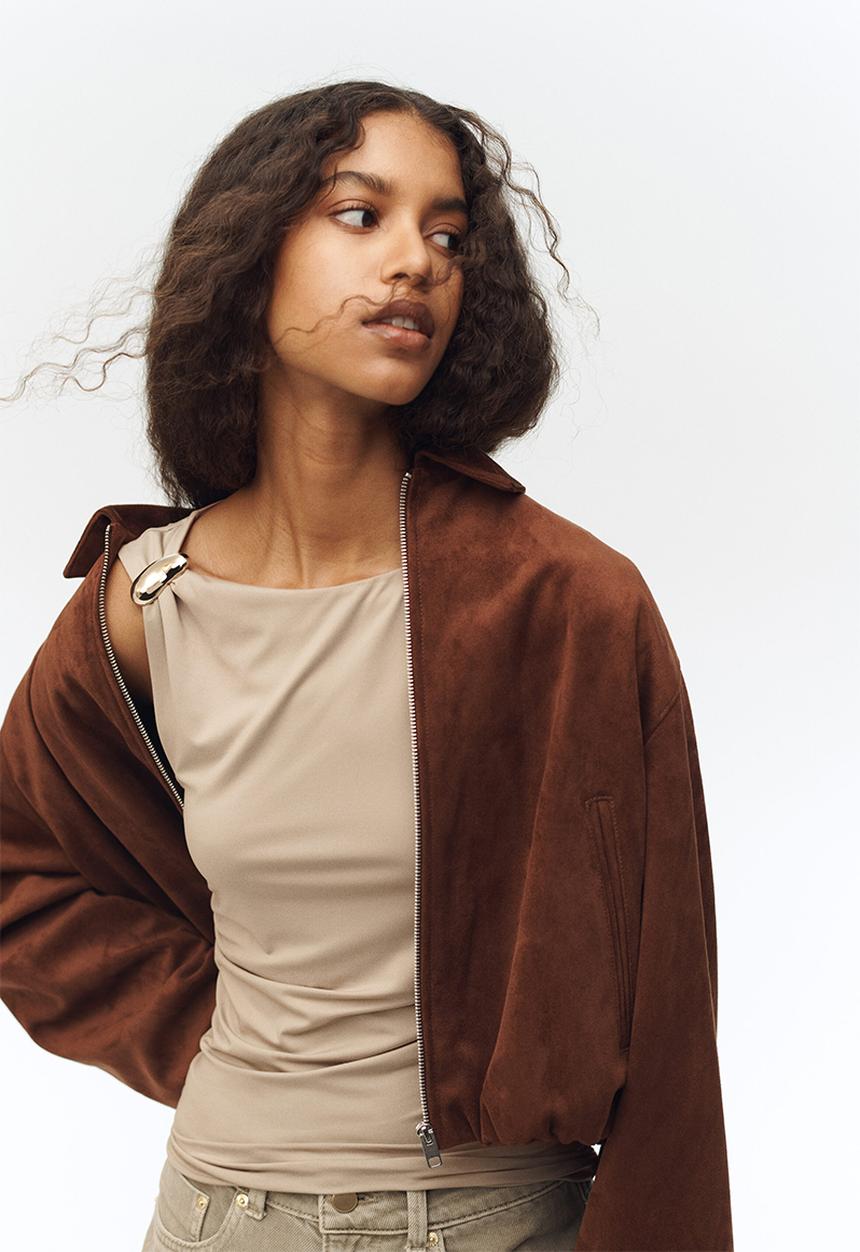 H&M - Draped top - beige