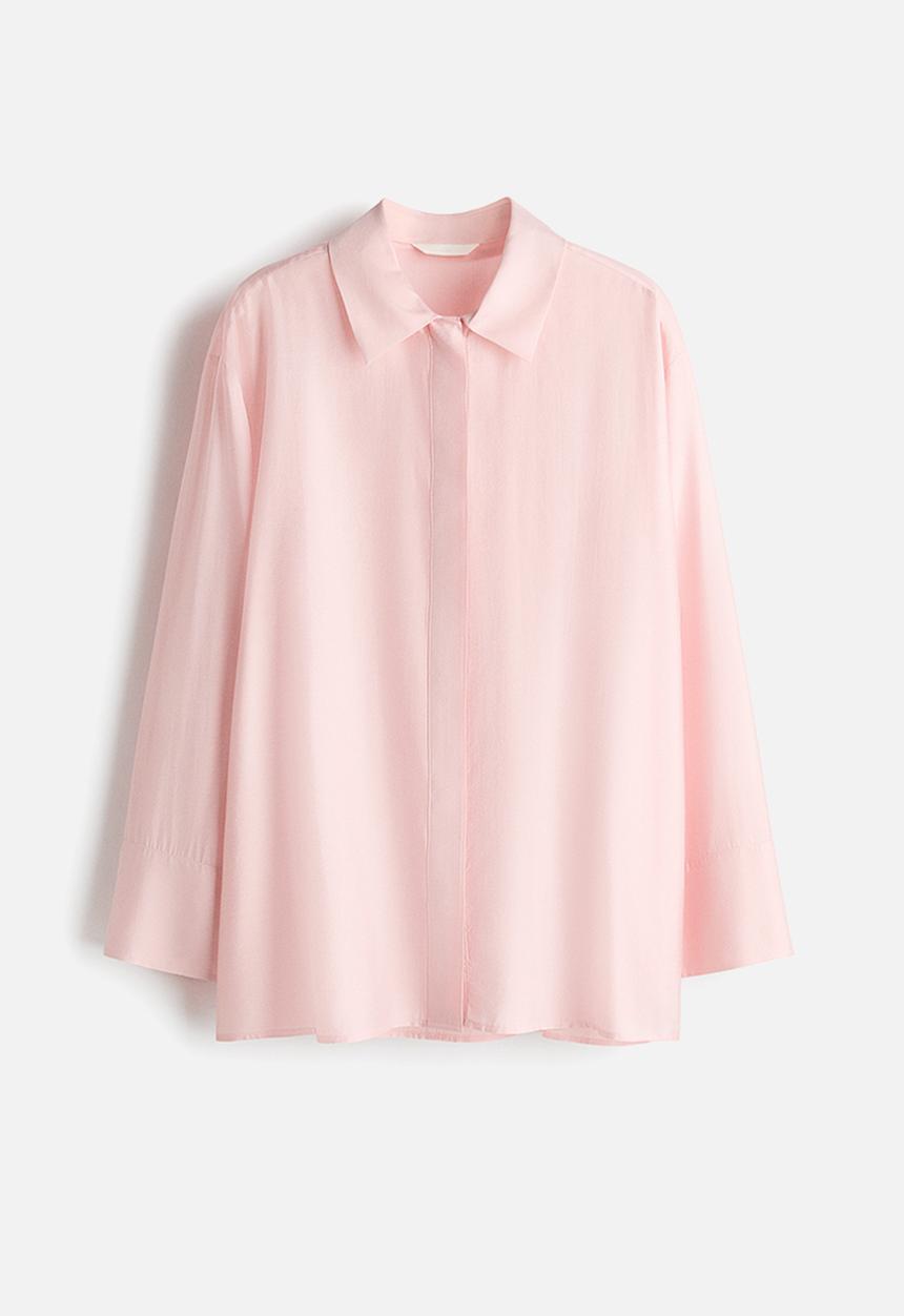 H&M - Oversized shirt - light pink