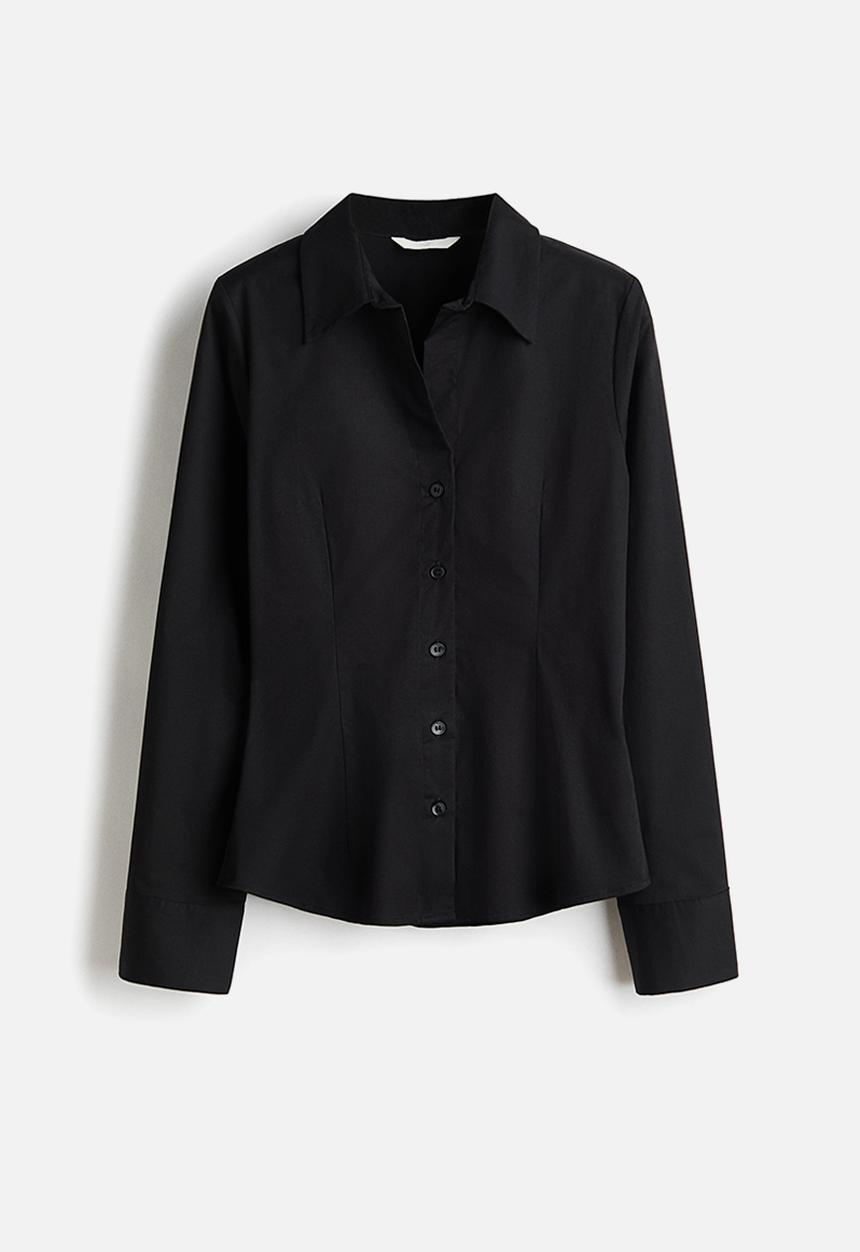H&M - Fitted shirt - black