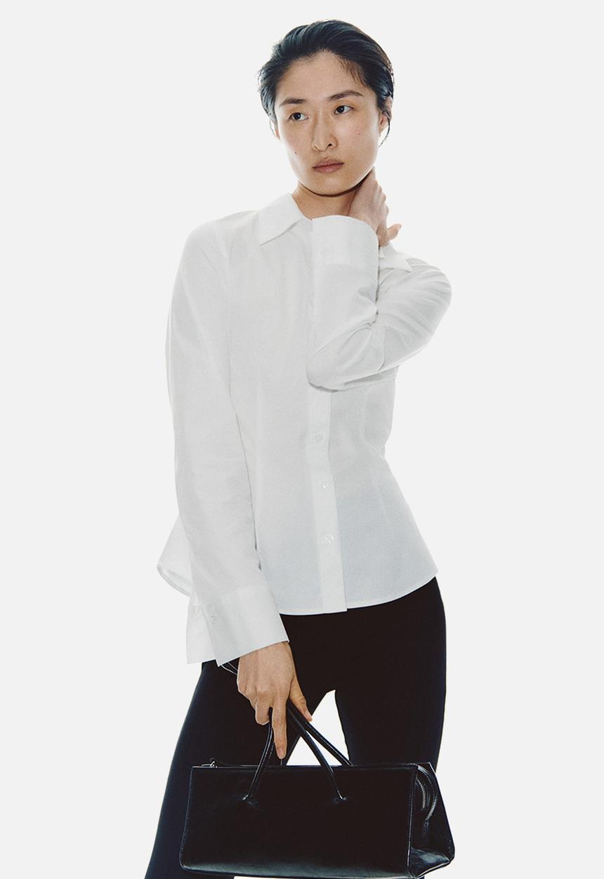 H&M - Fitted shirt - white