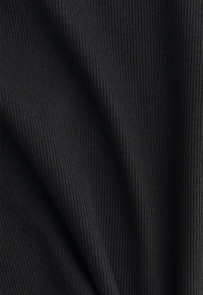 H&M - Ribbed t-shirt - black