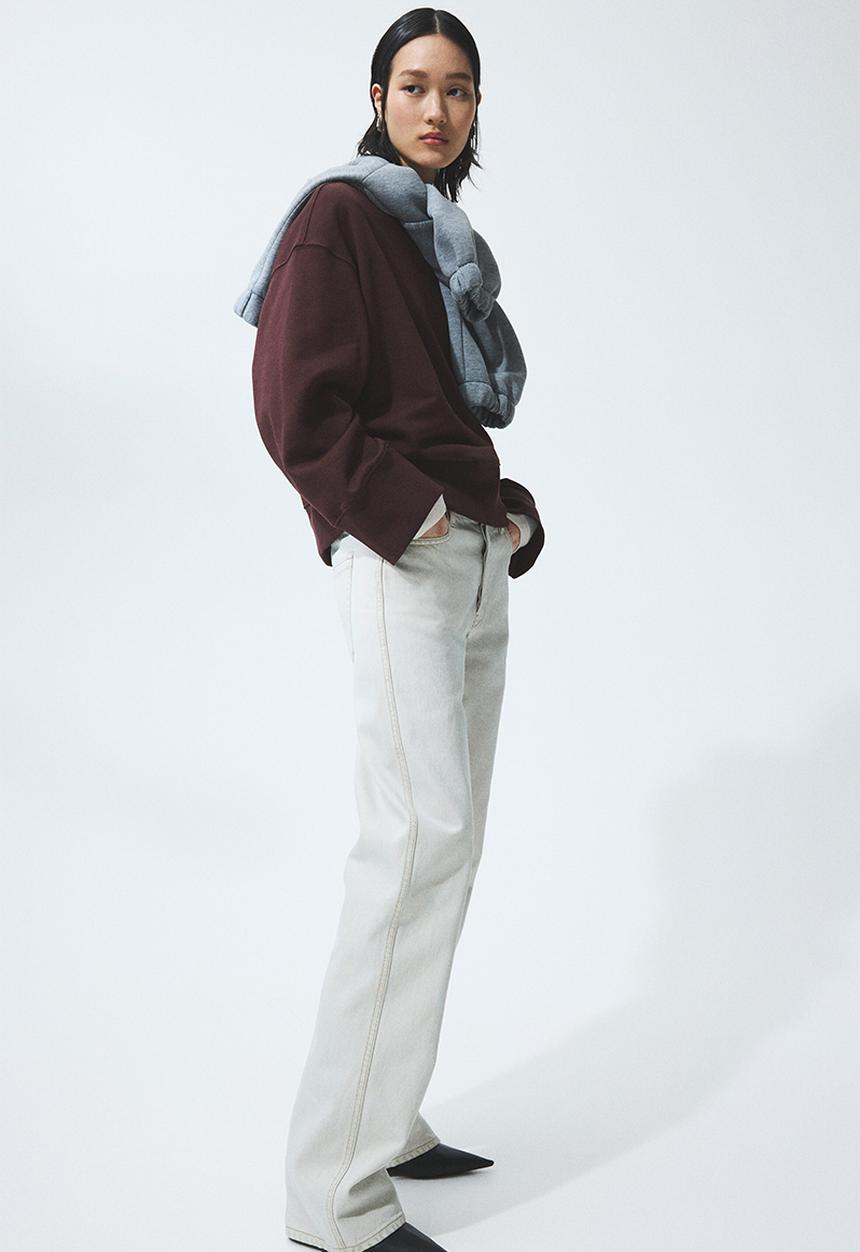 H&M - Oversized cotton sweatshirt - dark brown