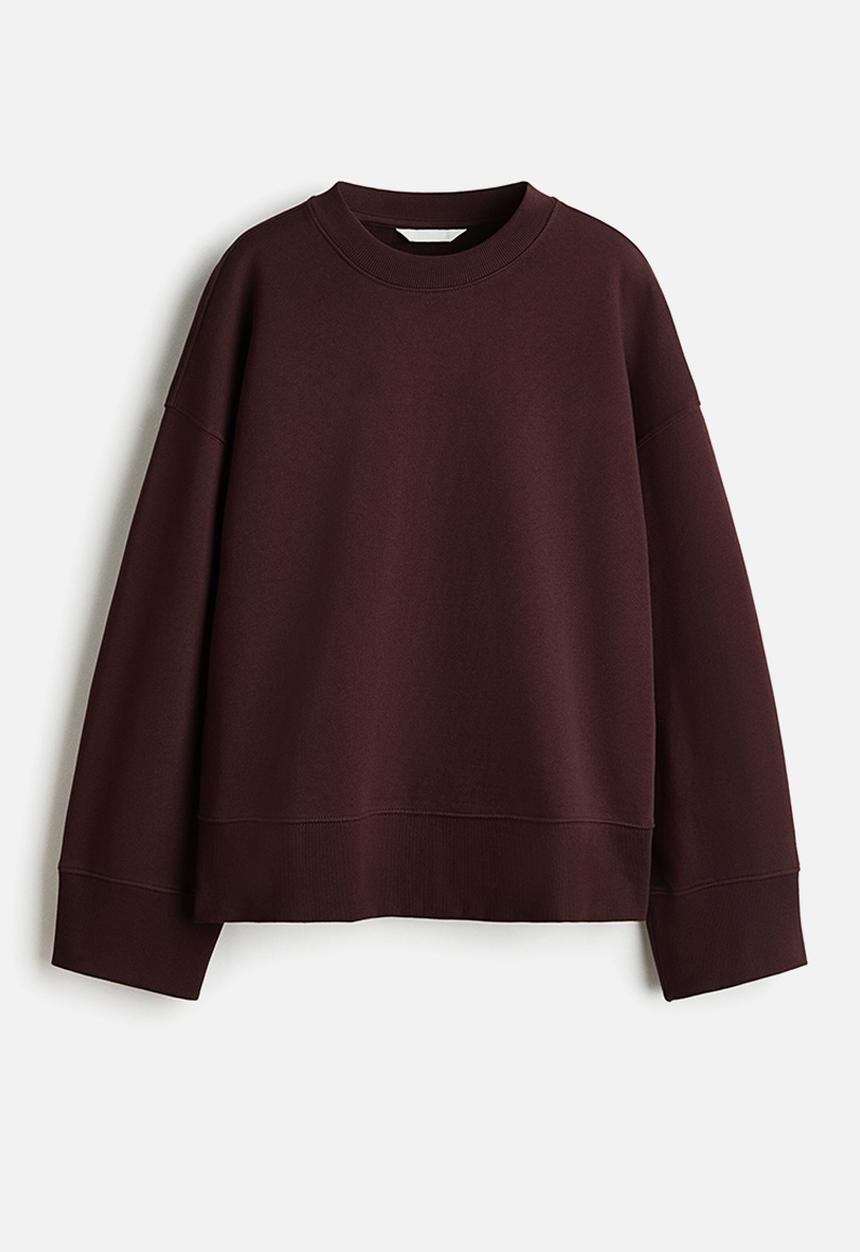 H&M - Oversized cotton sweatshirt - dark brown