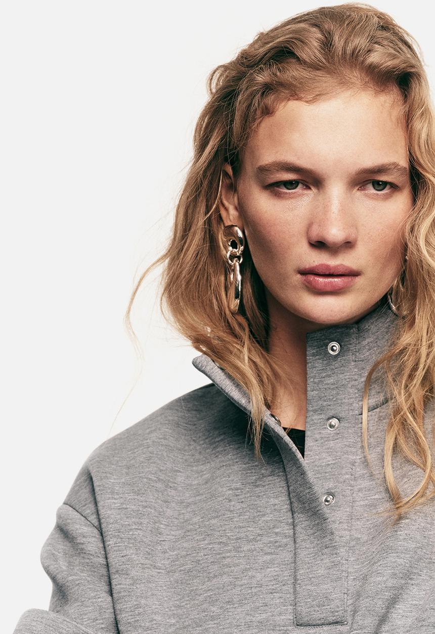 H&M - Scuba sweatshirt - grey marl