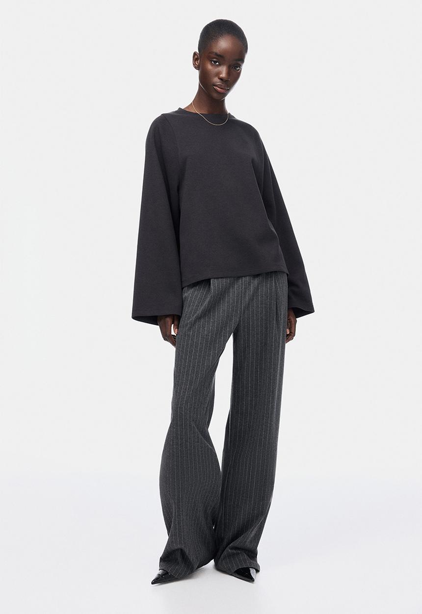 H&M - Oversized interlock top - dark grey