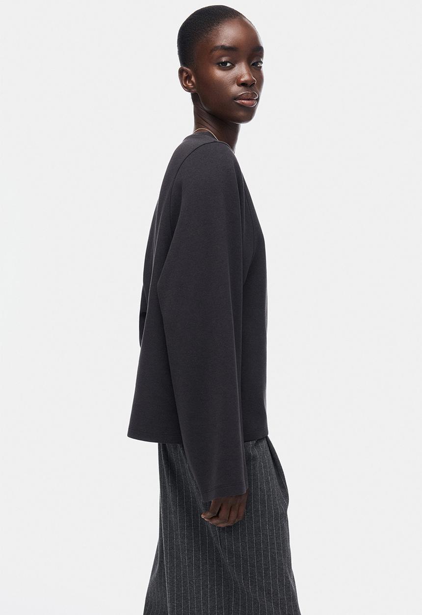H&M - Oversized interlock top - dark grey