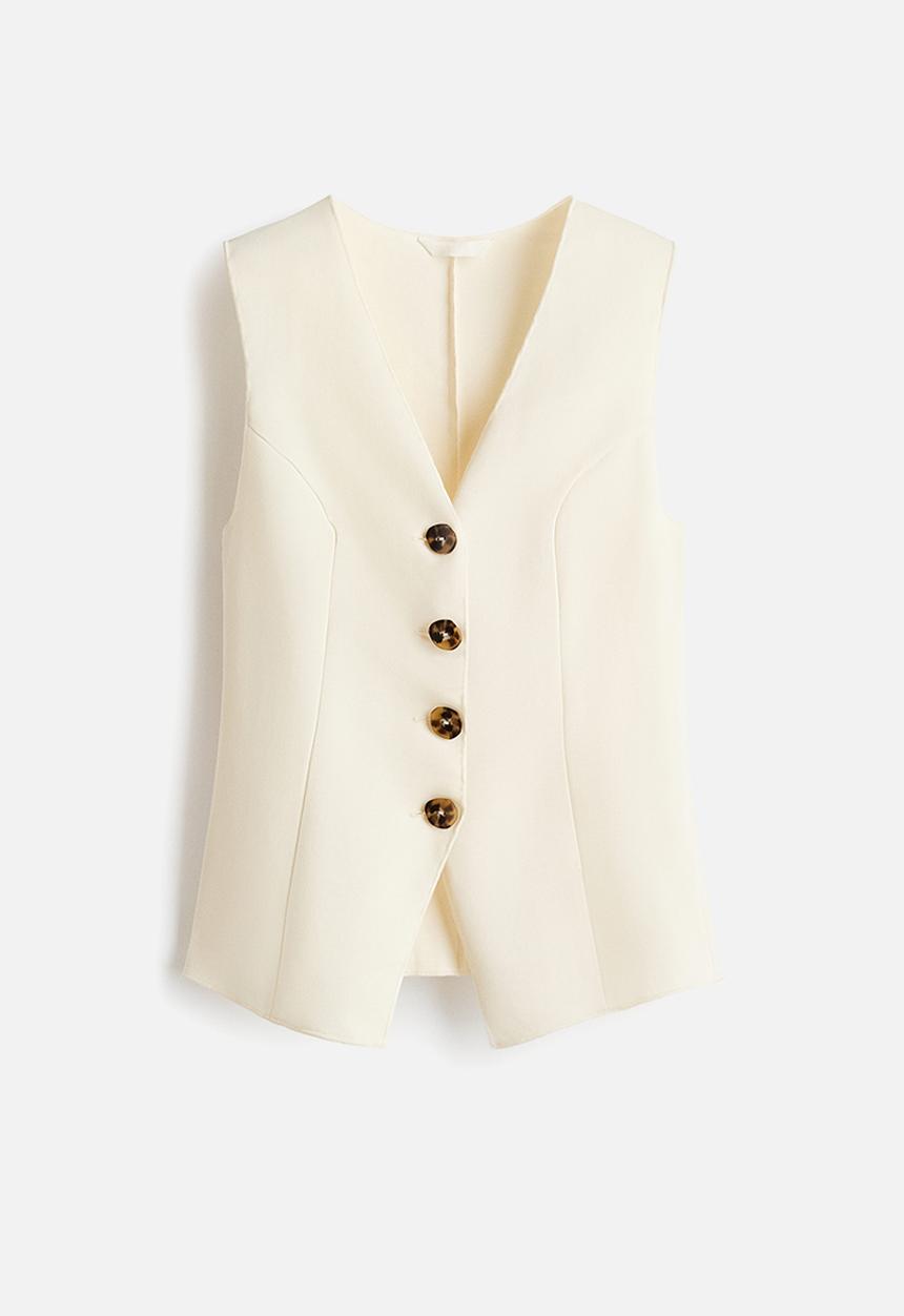 H&M - Jersey waistcoat - cream
