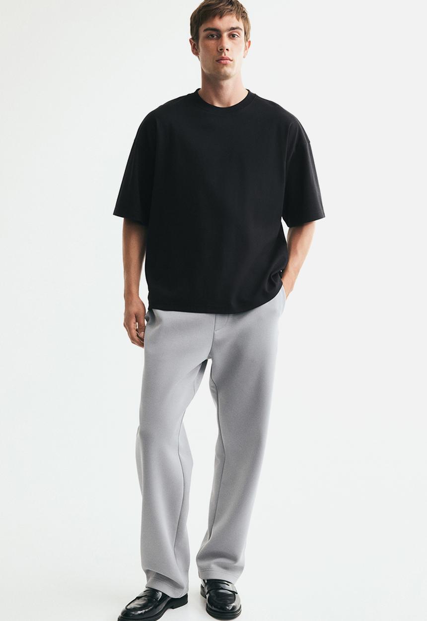 H&M - Oversized fit interlock T-shirt - black