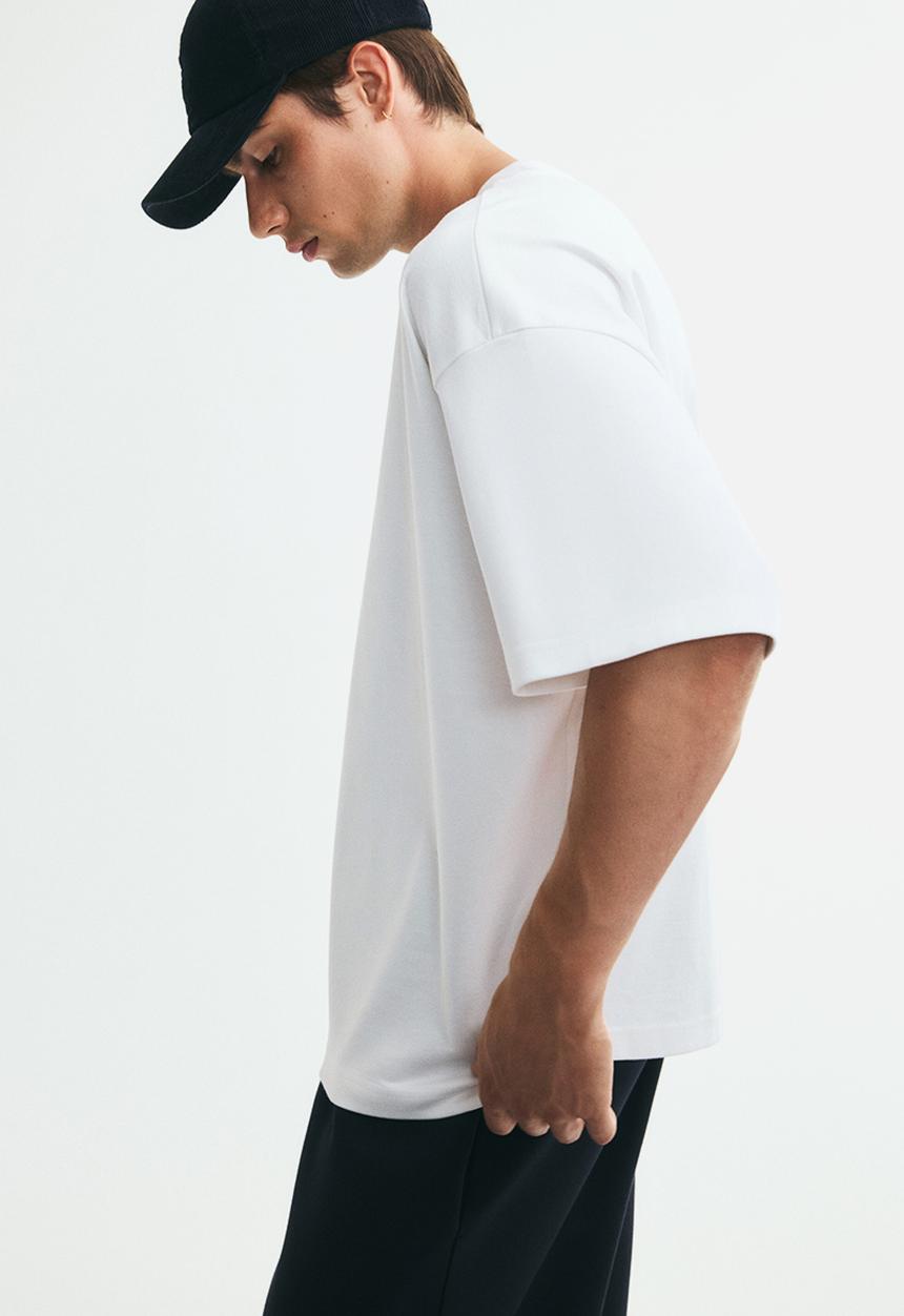 H&M - Oversized fit interlock t-shirt - white