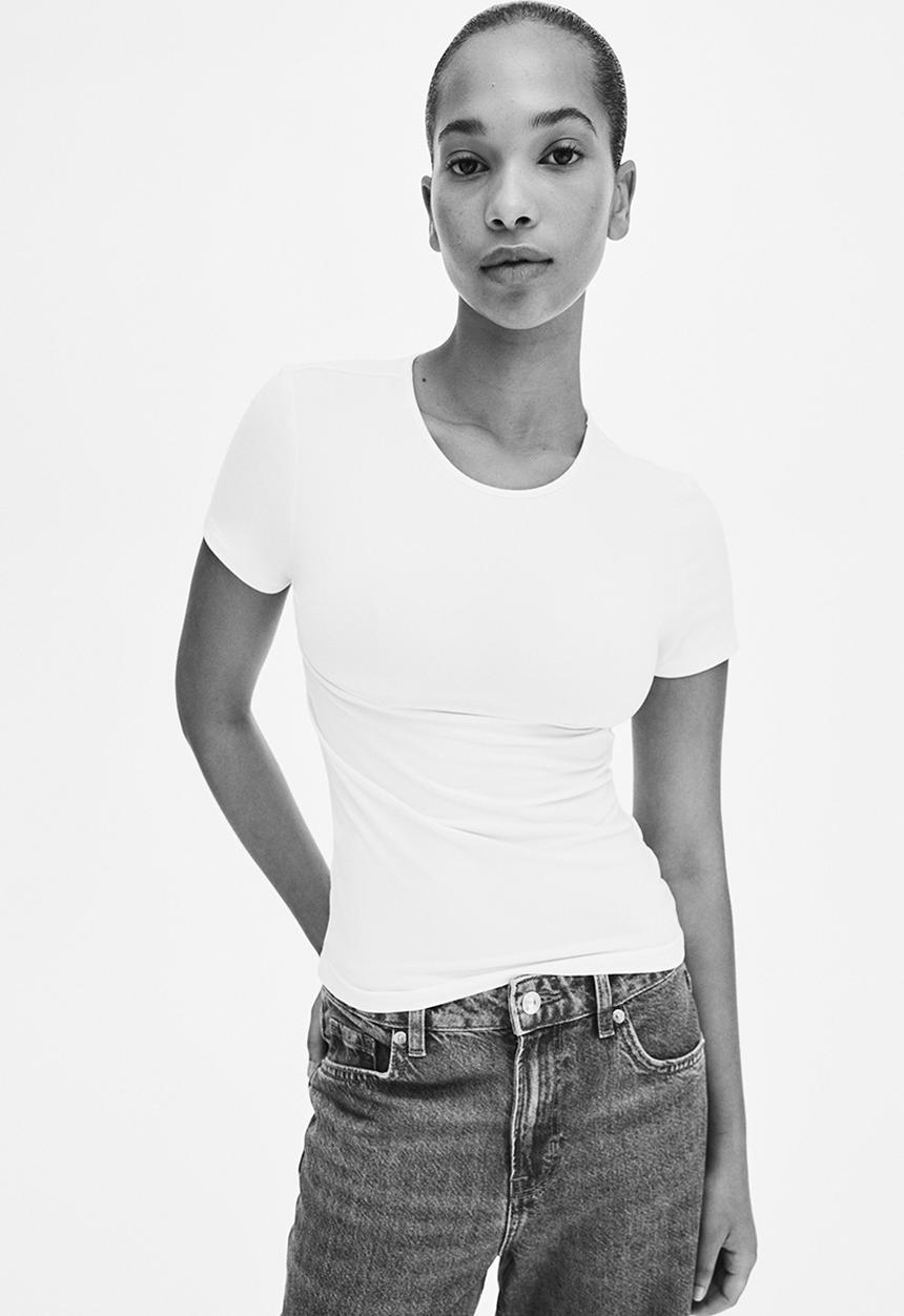H&M - Fitted t-shirt - white