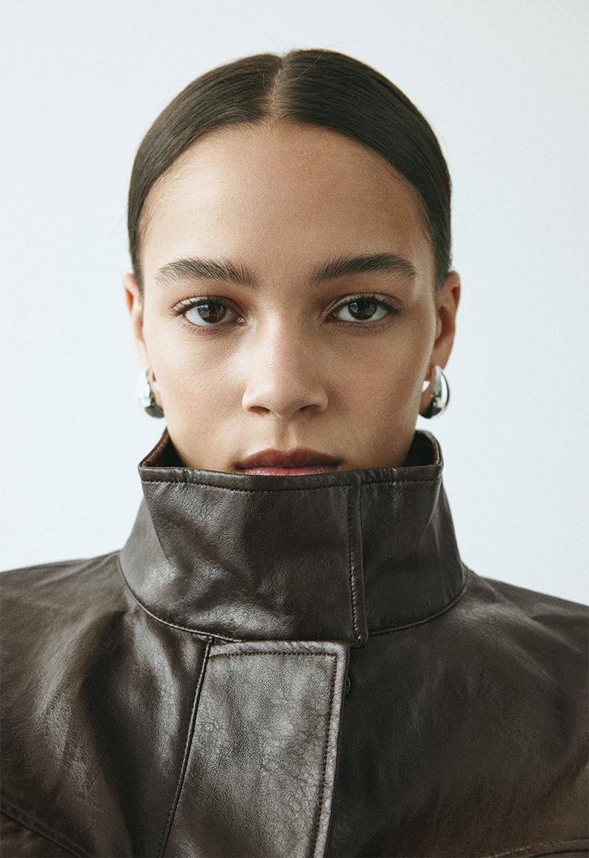 H&M - Coated jacket - dark brown