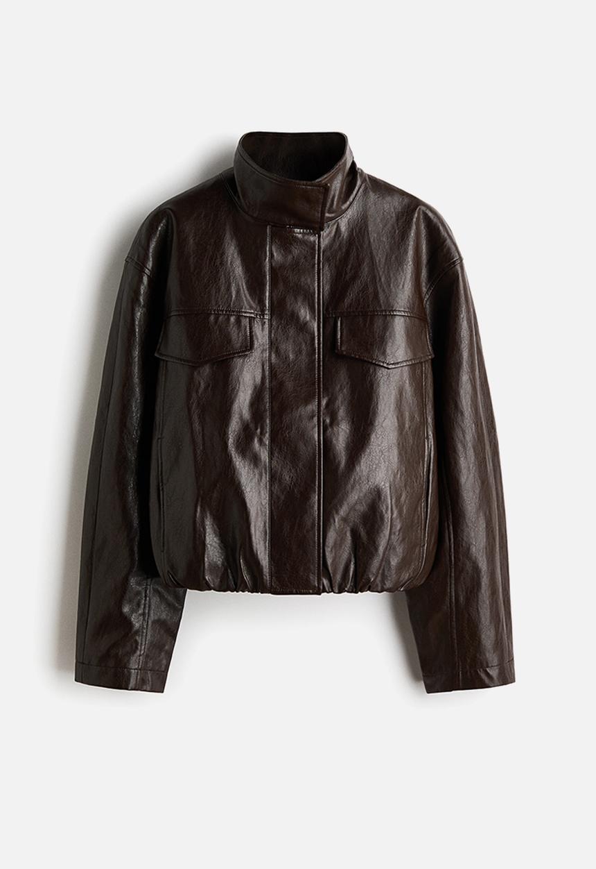 H&M - Coated jacket - dark brown