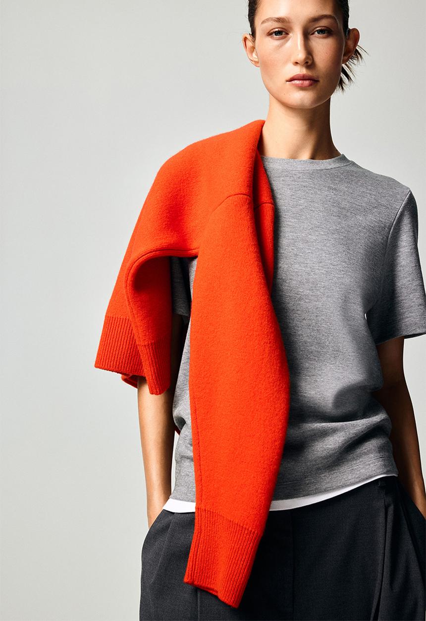 H&M - Interlock t-shirt - grey marl