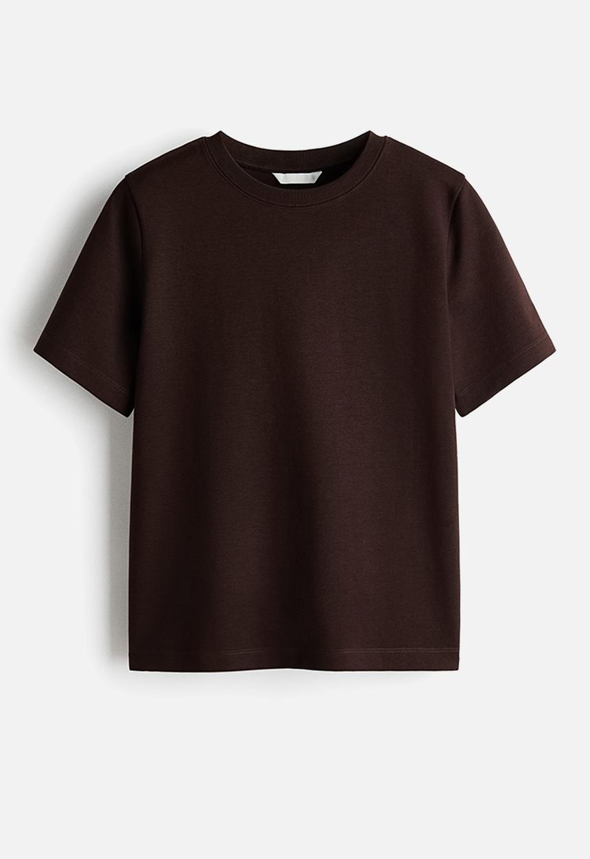 H&M - Interlock t-shirt - dark brown