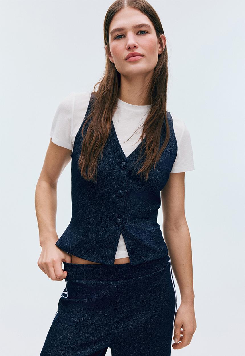 H&M - Jersey waistcoat - dark blue