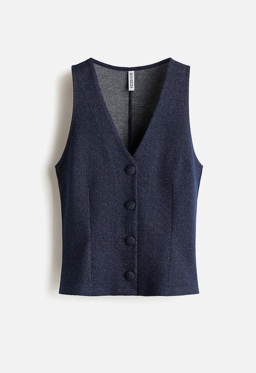 H&M - Jersey waistcoat - dark blue