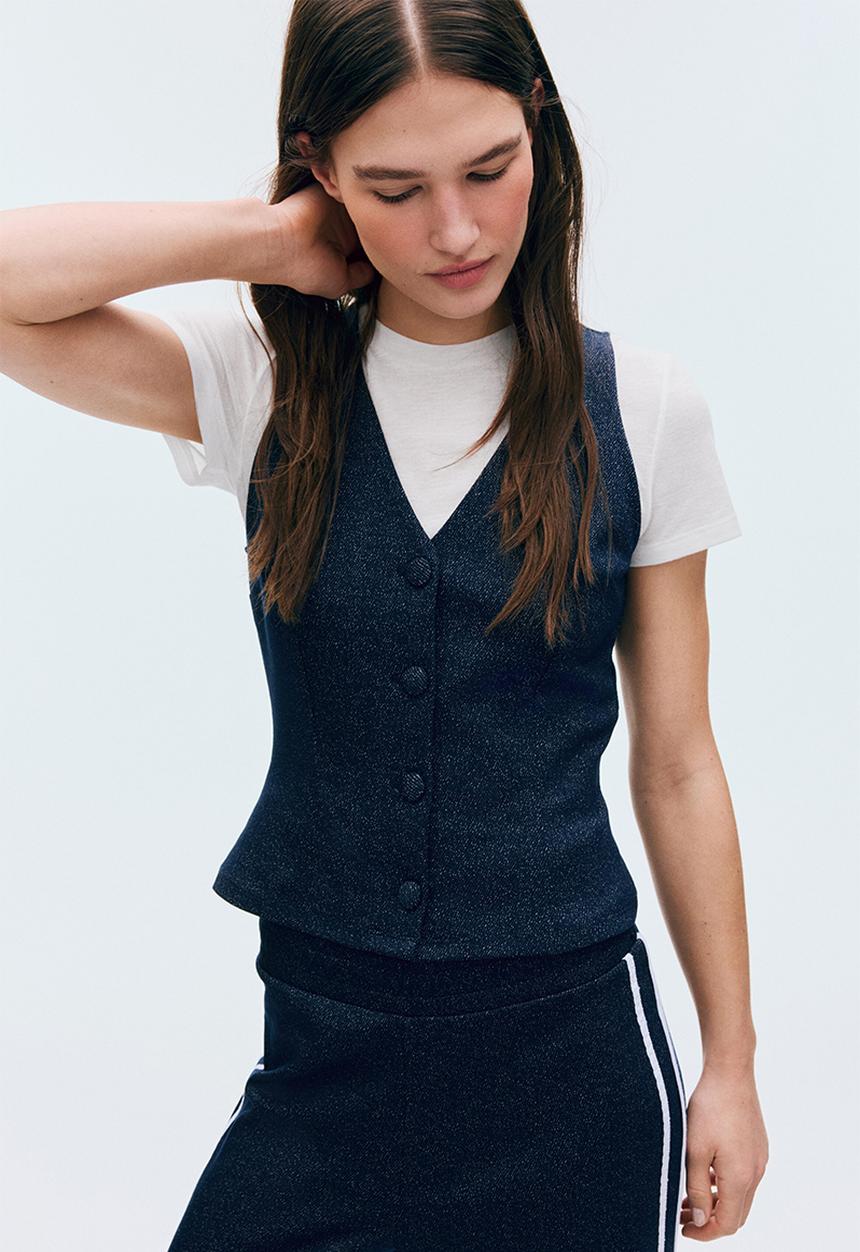 H&M - Jersey waistcoat - dark blue
