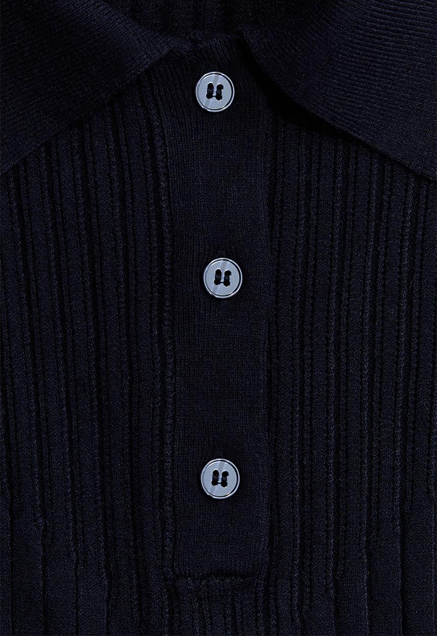 H&M - Rib-knit top - navy blue