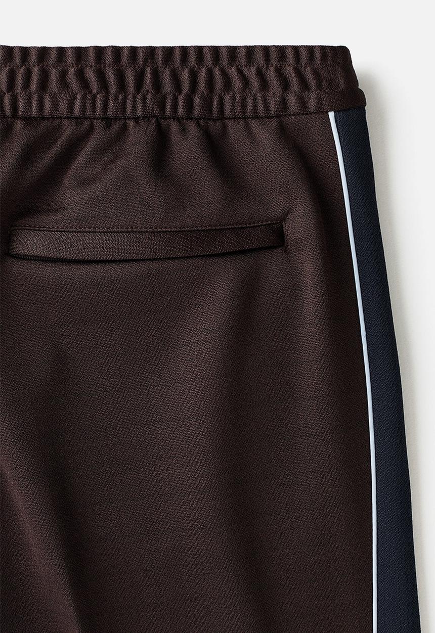 H&M - Relaxed fit track pants - brown/stripes