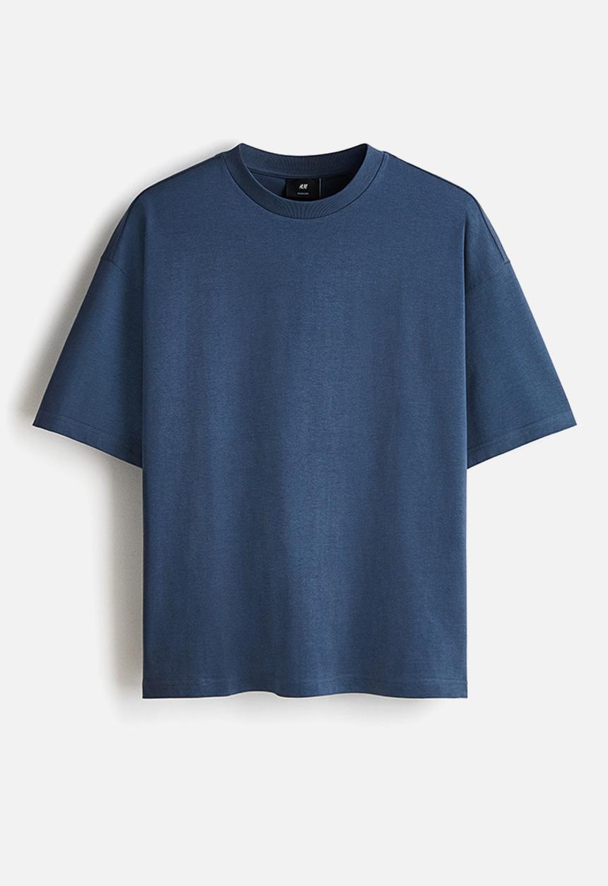 H&M - Oversized fit cotton t-shirt - blue