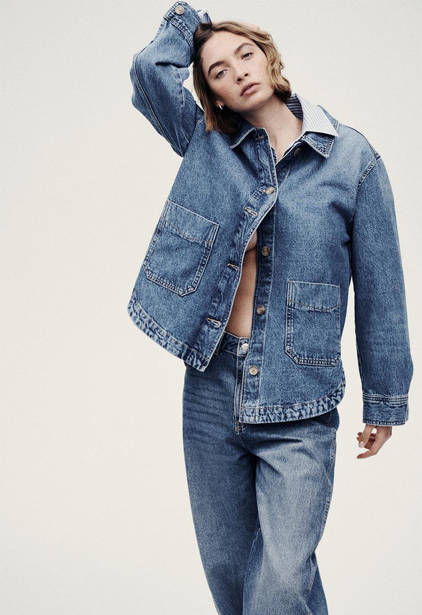 H&M - Denim shacket - denim blue